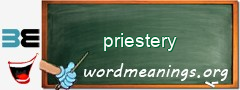 WordMeaning blackboard for priestery